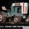 1521772 - PBR Game 3D Models - Vintage Lawn Tractor 3D Max
