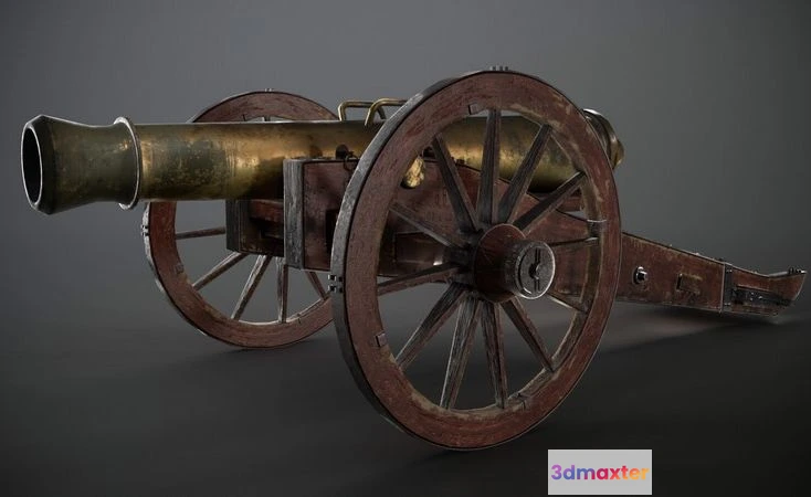 1521794 - PBR Game 3D Models - 1812 Cannon 3D Max