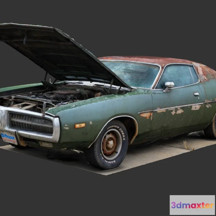 1521800 - PBR Game 3D Models - 1972 Charger 3D Scan 3D Max