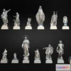 1521808 - PBR Game 3D Models - 20 Statues Kitbash Vol 03 3D Max