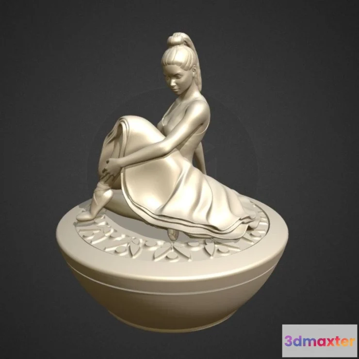 1521850 - PBR Game 3D Models - 3D Printable Jewelry Box 2 3D Max