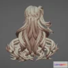 1521856 - PBR Game 3D Models - 3D Printable Stylized Hair 03 3D Max
