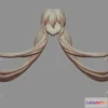1521866 - PBR Game 3D Models - 3D Printable Stylized Hair 10 3D Max