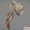 1521868 - PBR Game 3D Models - 3D Printable Stylized Hair 11 3D Max