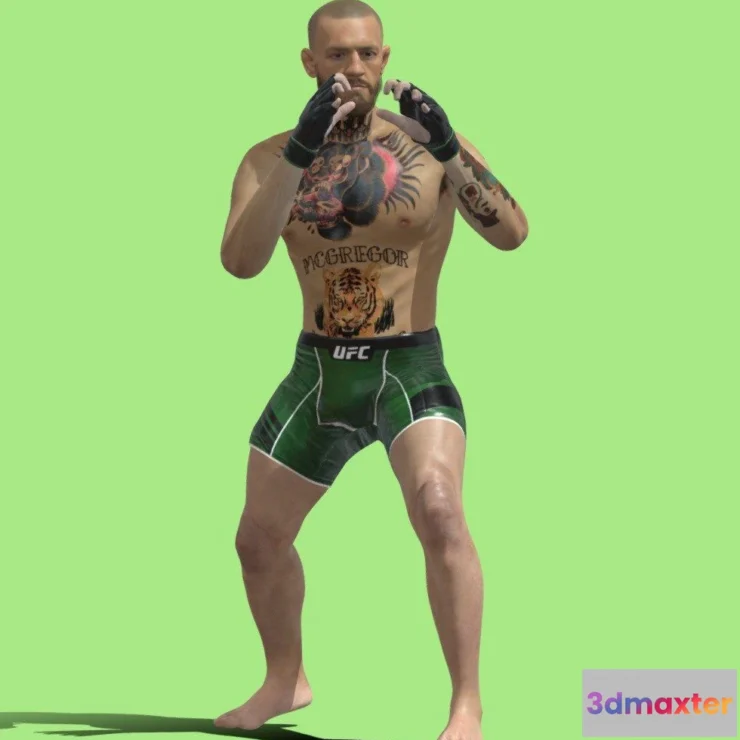 1521884 - PBR Game 3D Models - 3D Rigged Conor Mcgregor 3D Max