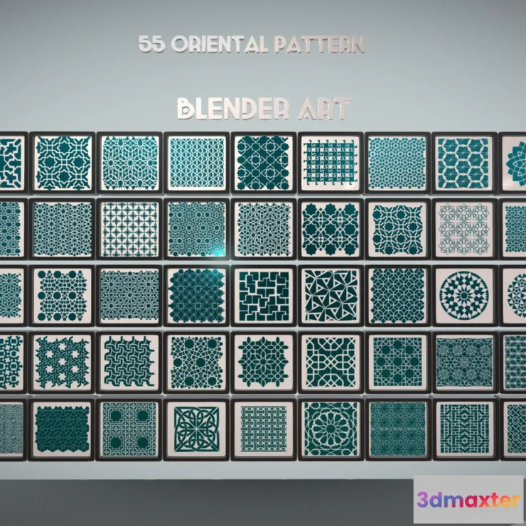 1521916 - PBR Game 3D Models - 55 Oriental Pattern 3D Max