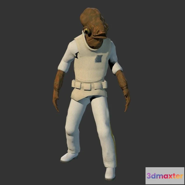 1521978 - PBR Game 3D Models - Admiral Ackbar 3D Max