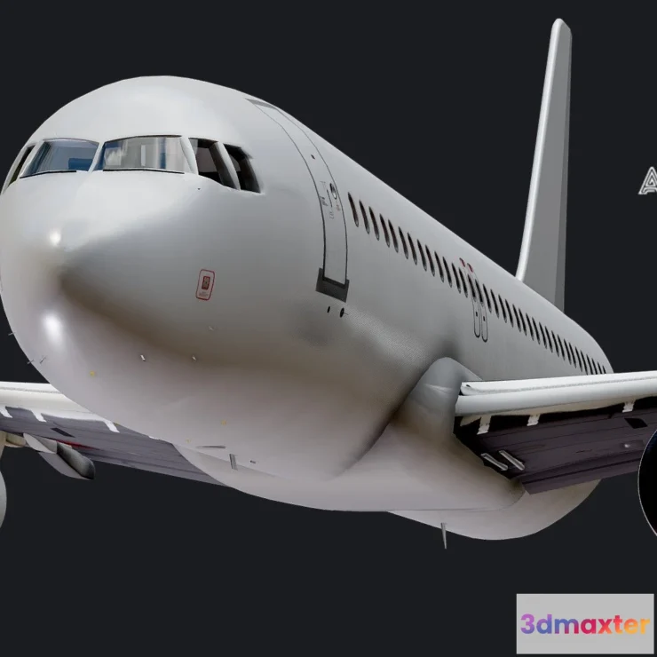 1521990 - PBR Game 3D Models - Airbus A320 Airplane Highly-Detailed 3D Max