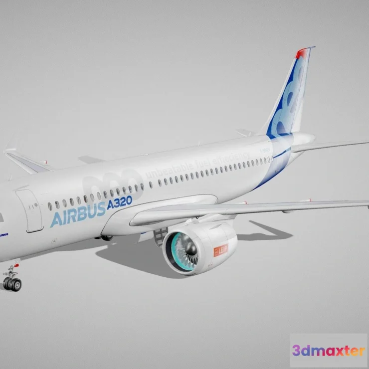 1521992 - PBR Game 3D Models - Airbus A320neo 3D Max
