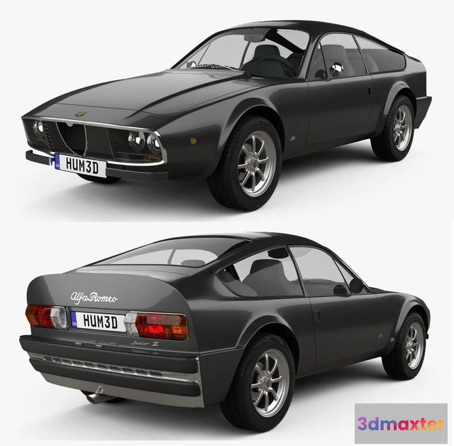 1522020 - PBR Game 3D Models - Alfa Romeo GT 1300 Junior Zagato 1972 3D Max