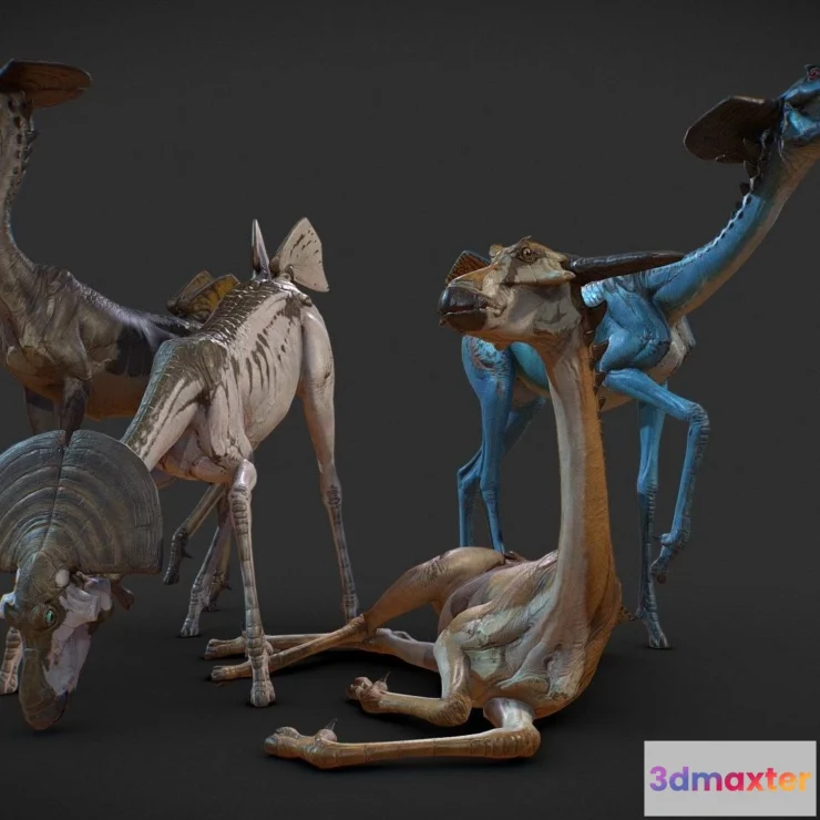 1522024 - PBR Game 3D Models - Alien Antelope 3D Max