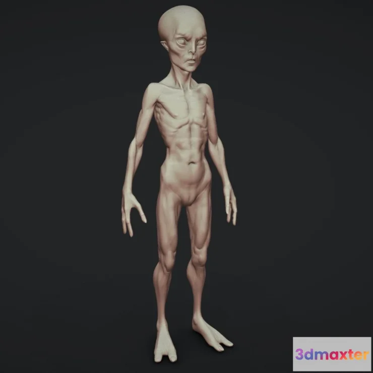 1522030 - PBR Game 3D Models - Alien Humanoid 3D Max