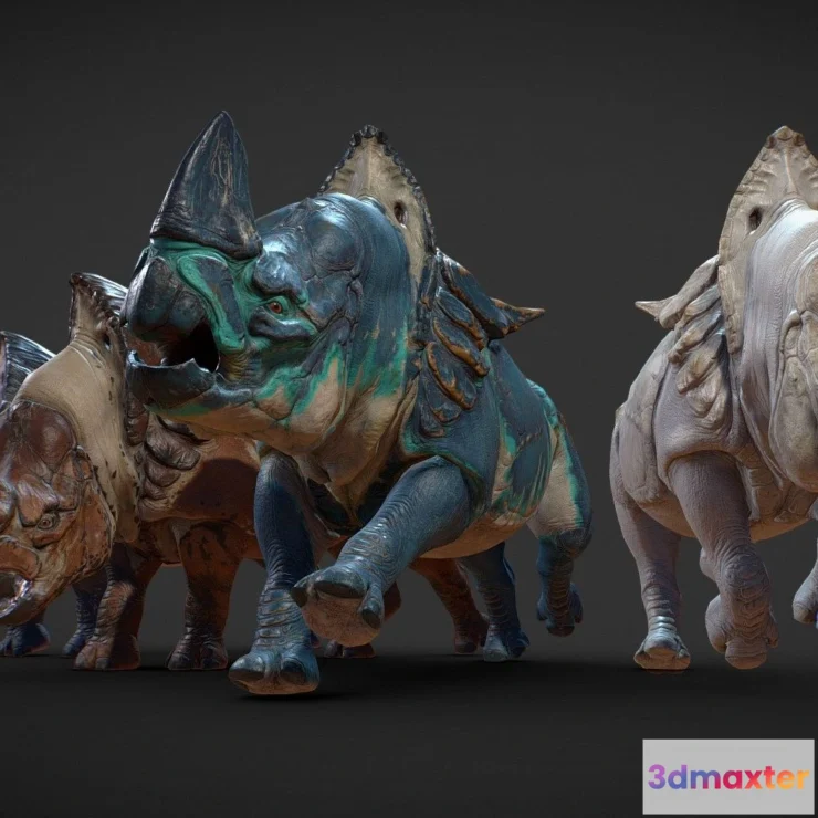 1522034 - PBR Game 3D Models - Alien Rhinoceros 3D Max