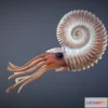1522056 - PBR Game 3D Models - Ammonite Swim Cycle 3D Max