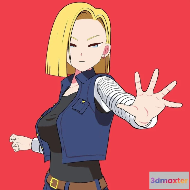 1522068 - PBR Game 3D Models - Android 18 3D Max