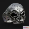 1522080 - PBR Game 3D Models - Anel Skull Cortex Prata 3D Max