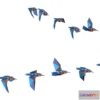 1522092 - PBR Game 3D Models - Animated Flock Birds Lowpoly Art Style 3D Max
