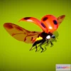 1522098 - PBR Game 3D Models - Animated Ladybug 3D Max