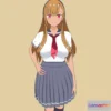 1522134 - PBR Game 3D Models - Anime Girl Student 3 3D Max