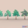 1522154 - PBR Game 3D Models - Anime Trees And Bushes Handpainted 3D Max