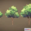 1522156 - PBR Game 3D Models - Anime Trees 3D Max