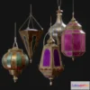 1522180 - PBR Game 3D Models - Arabian Hanging Lamps 3D Max