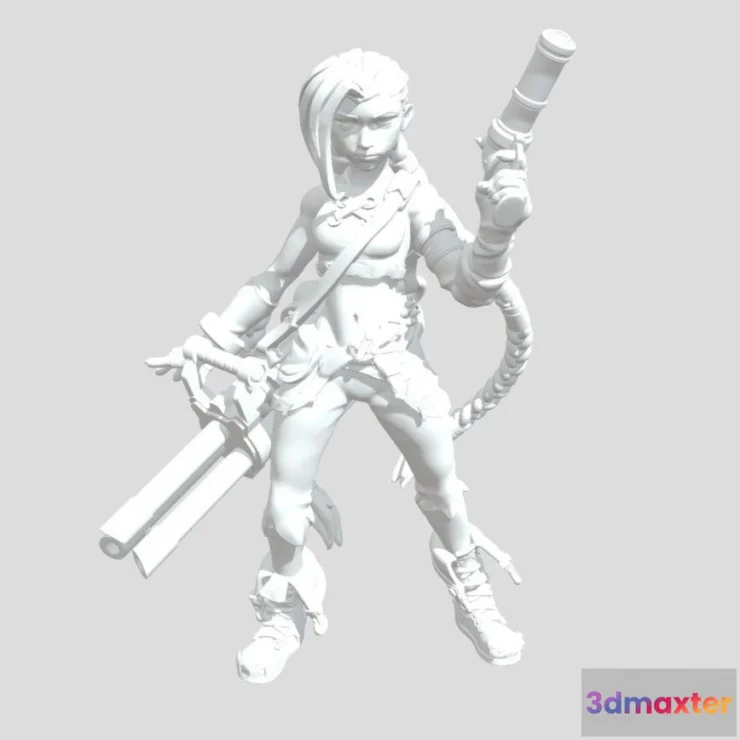 1522188 - PBR Game 3D Models - Arcane  Jinx Version 3 3D Max