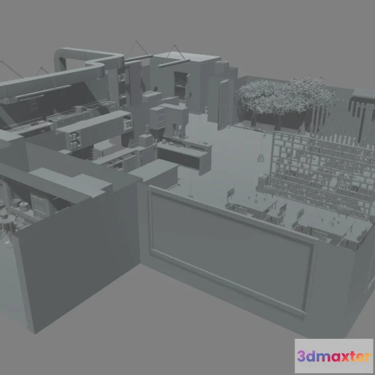 1522204 - PBR Game 3D Models - Asian Restaurant 3D Max