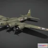 1522236 - PBR Game 3D Models - B 17F 70 Bo Flying Fortress 3D Max