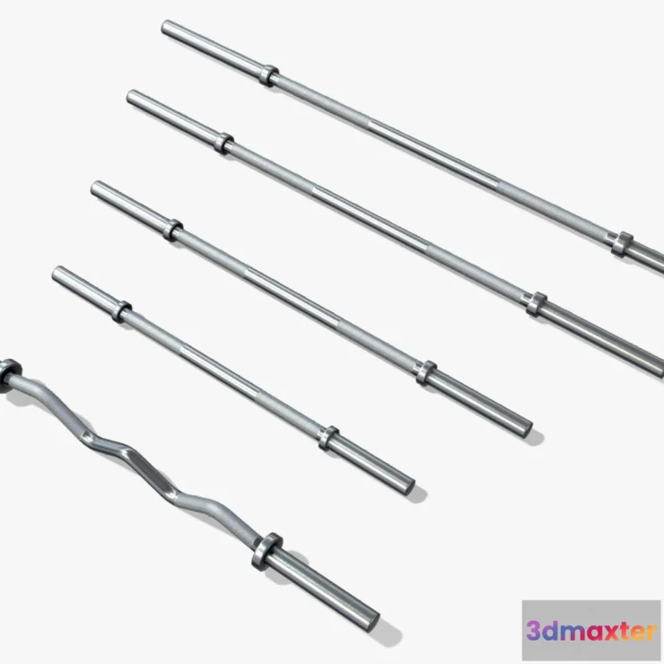 1522258 - PBR Game 3D Models - Barbells Pack Low Poly 3D Max