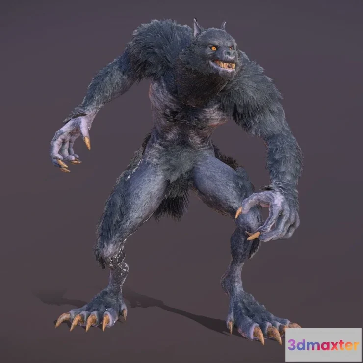 1522260 - PBR Game 3D Models - Baruk The Werewolf 3D Max