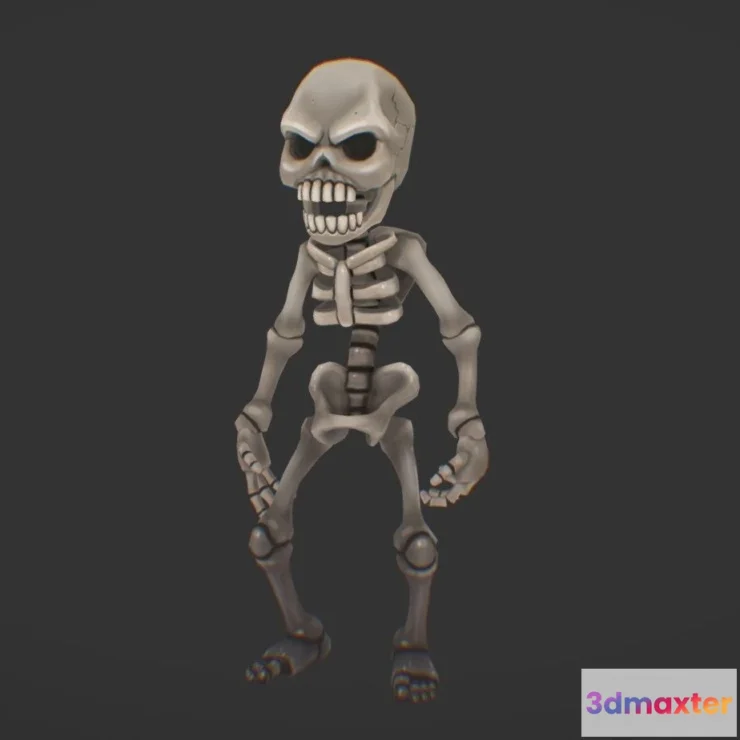 1522270 - PBR Game 3D Models - Basic Toon Skeleton 3D Max