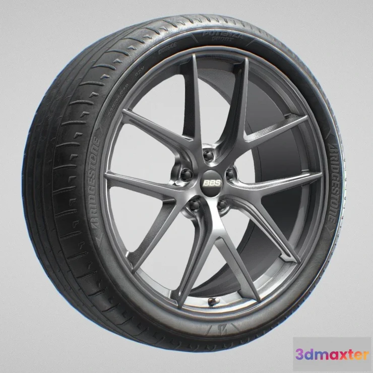 1522282 - PBR Game 3D Models - Bbs Ci R Bridgestone Potenza Sport 3D Max