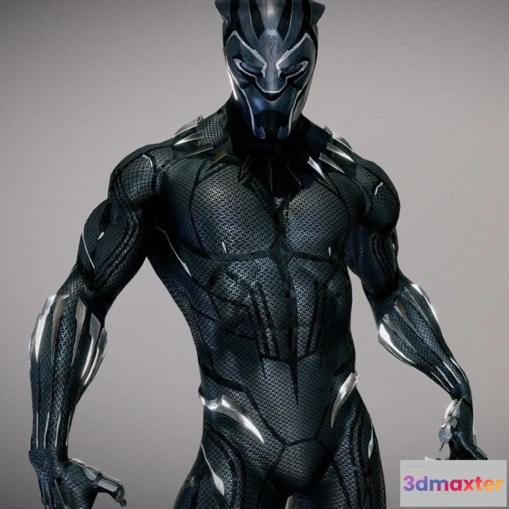 1522326 - PBR Game 3D Models - Black Panther 3D Max