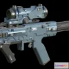 1522344 - PBR Game 3D Models - Blue Sci-Fi SMG 3D Max