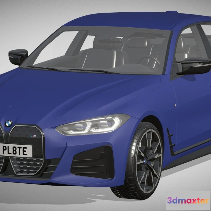 1522354 - PBR Game 3D Models - Bmw I4 M50 3D Max