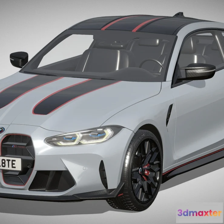 1522368 - PBR Game 3D Models - BMW M4 CSL 2022 3D Max