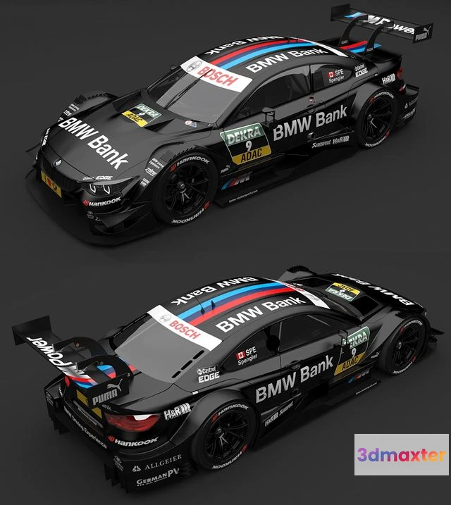 1522370 - PBR Game 3D Models - BMW M4 DTM Spengler 3D Max