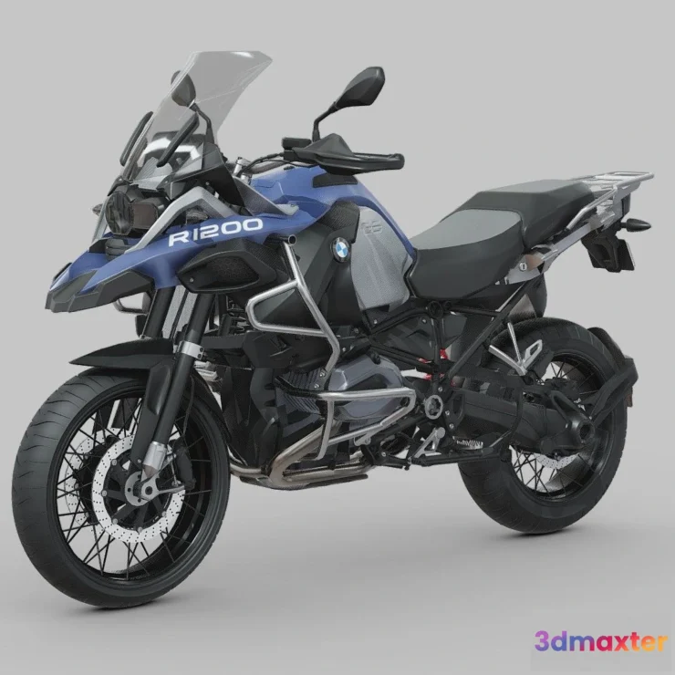 1522372 - PBR Game 3D Models - Bmw R1200gs Motorcycle 3D Max