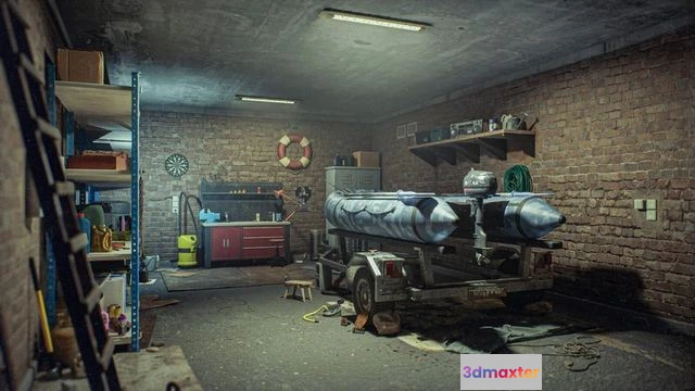 1522382 - PBR Game 3D Models - Boat prop 3D Max