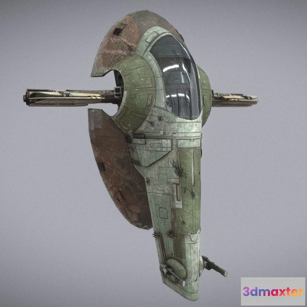 1522384 - PBR Game 3D Models - Boba Fett Slave 1 3D Max