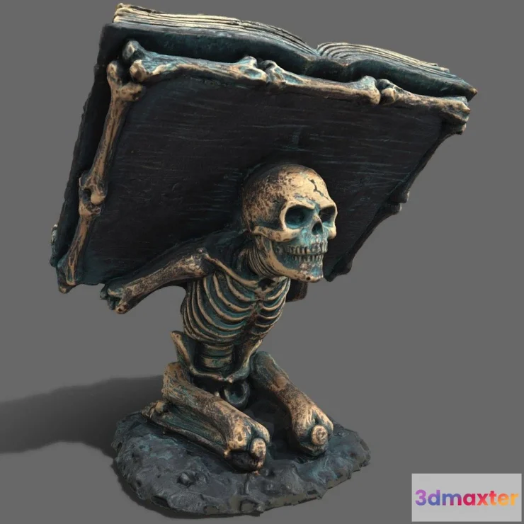 1522394 - PBR Game 3D Models - Book Skeleton 3D Max