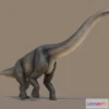 1522406 - PBR Game 3D Models - Brachiosaurus Walk Cycle 3D Max