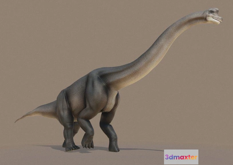 1522406 - PBR Game 3D Models - Brachiosaurus Walk Cycle 3D Max