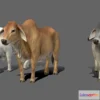 1522412 - PBR Game 3D Models - Brahman Cows 3D Max
