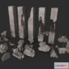 1522414 - PBR Game 3D Models - Broken Concrete Pillars Pack 3D Max
