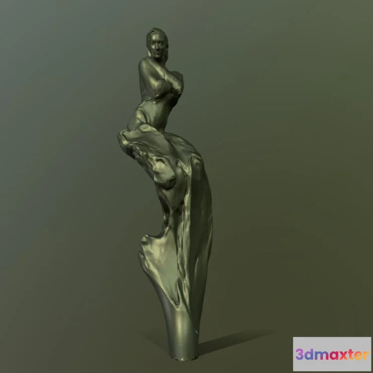 1522420 - PBR Game 3D Models - Bronze Small Woman001b01 3D Max