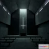 1522426 - PBR Game 3D Models - Brutalist Church 3D Max