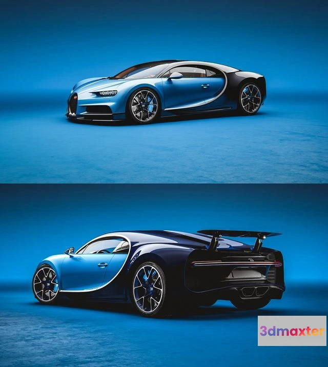 1522430 - PBR Game 3D Models - Bugatti Chiron 2016 3D Max