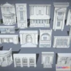 1522444 - PBR Game 3D Models - Building Facade Collection 8 20 Pieces 3D Max